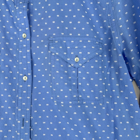 Womens Victoria's Secret Chenille Dot Button Front Long Sleeve Shirt Size Medium - Picture 4 of 5